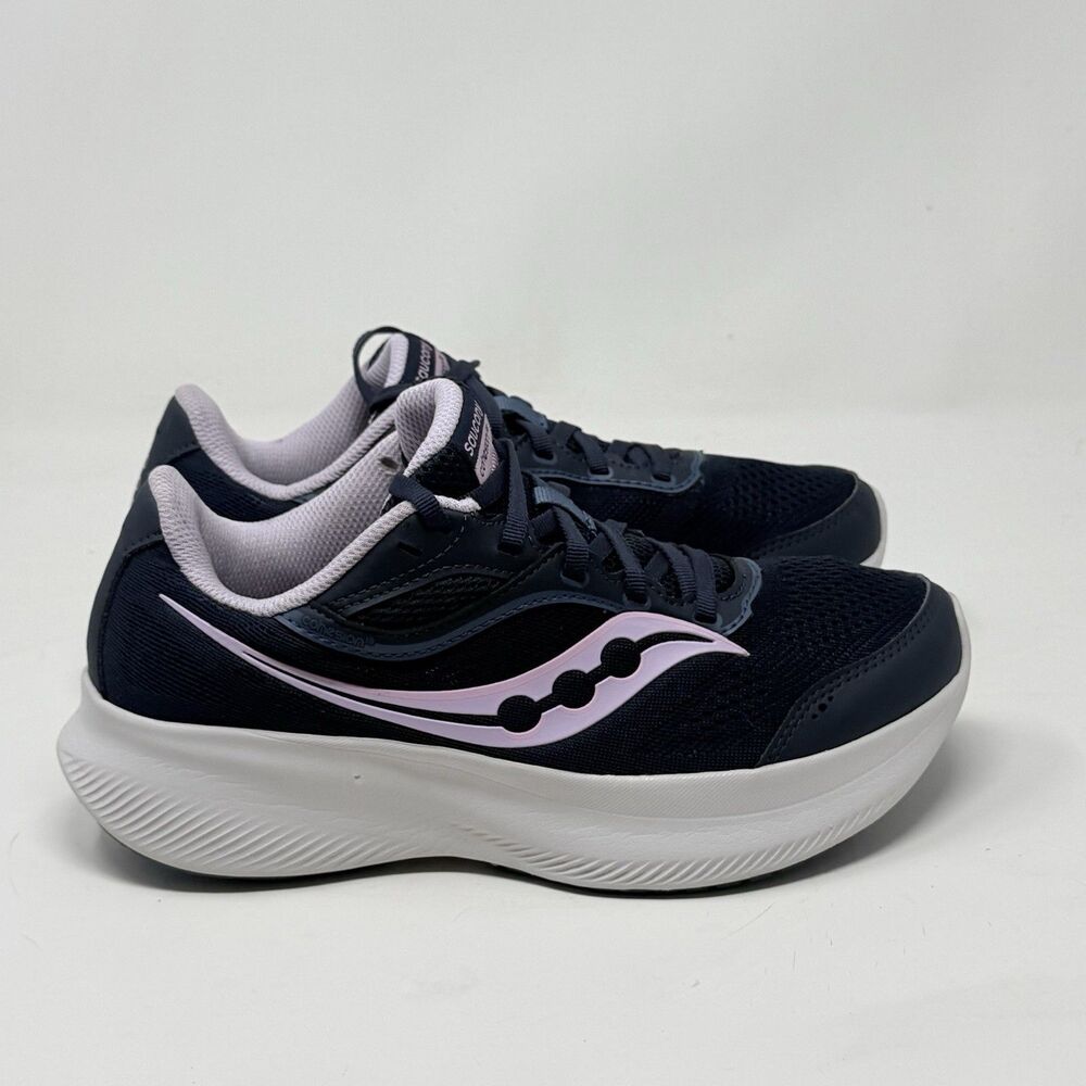 Saucony Cohesion 18 Sneakers Womens 7.5 Wide Blue Mesh Walking Running Shoes